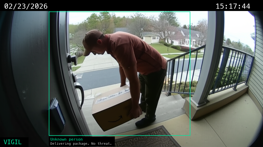 Front door security with AI — Vigil identifies visitors